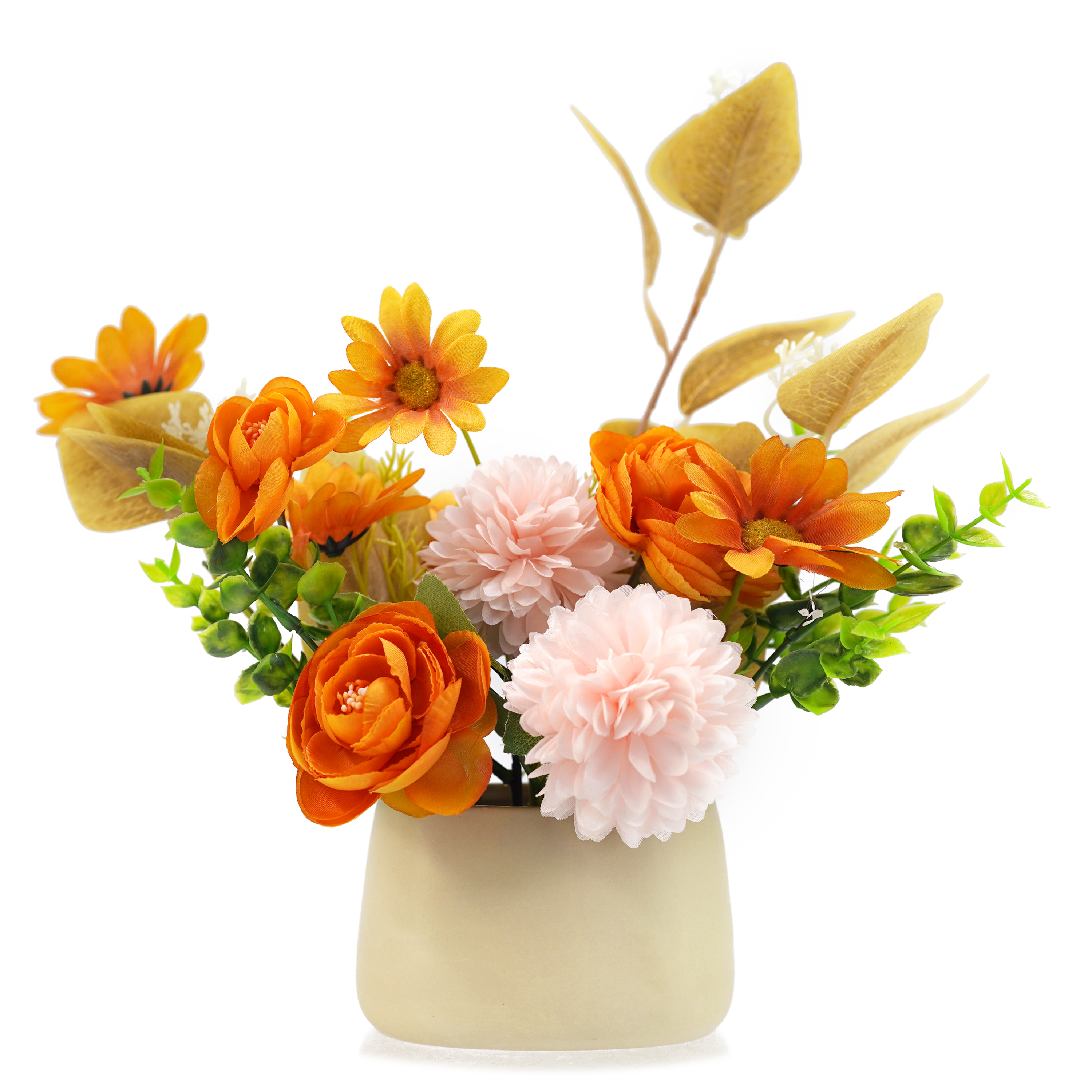 Boquetx Potted Assorted Imitation Artificial Flower Arrangements Fall Theme 25x15cm
