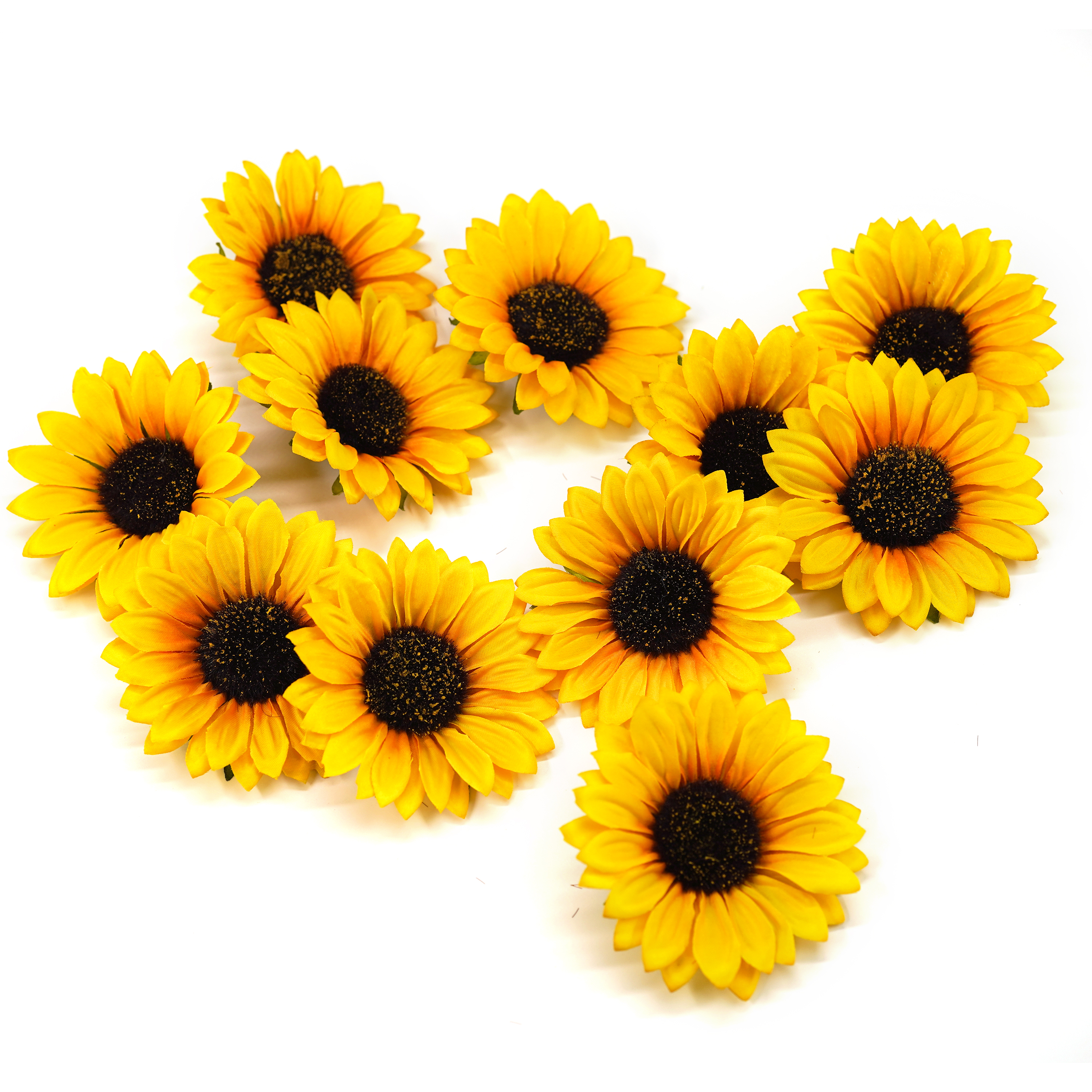 Boquetx Artificial Flowers 10 Pieces Sunflowers 10cm in Diameter