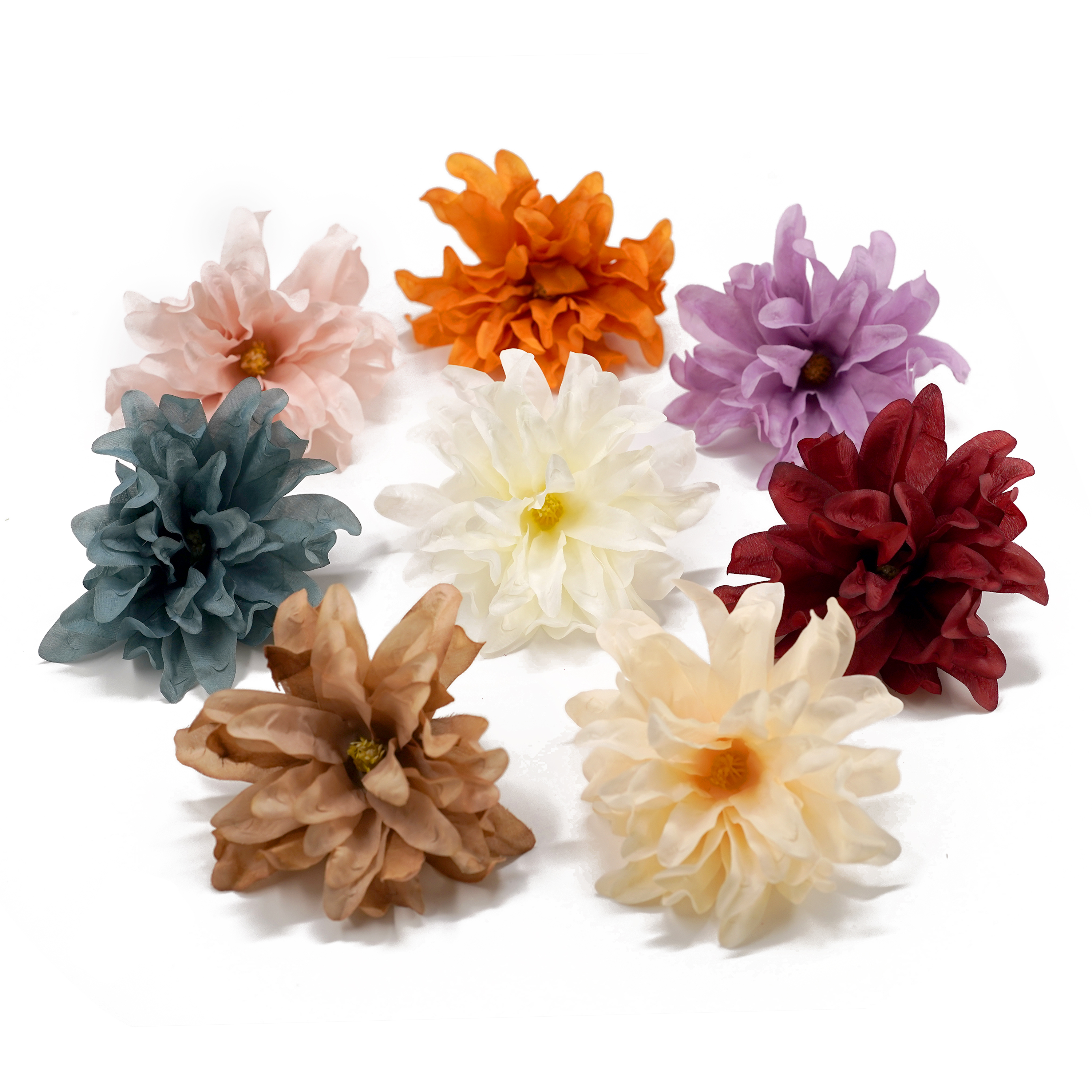 Boquetx Artificial Flowers Assorted 10 Pieces Long Petal Dahlia 15cm in Diameter