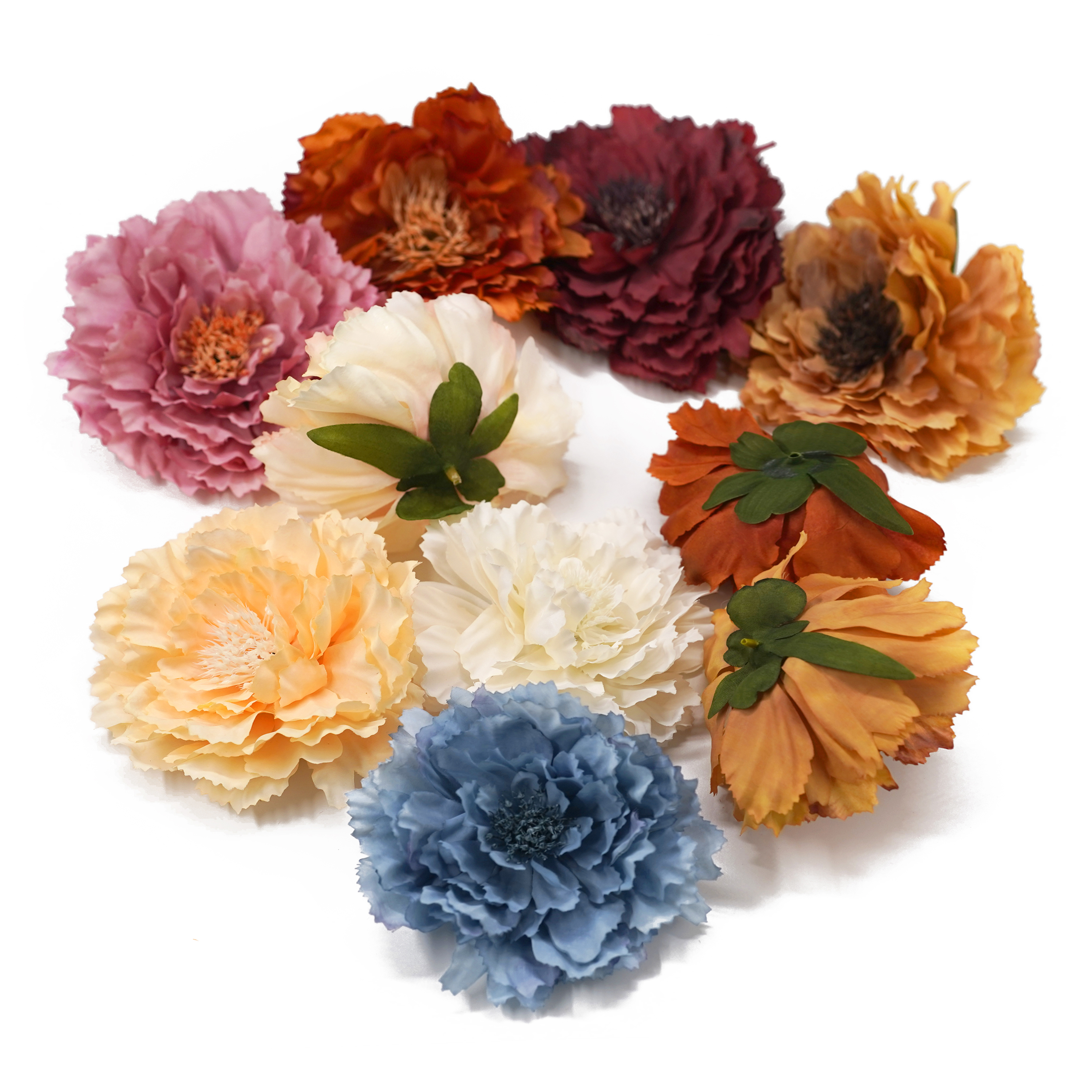 Boquetx Artificial Flowers Assorted 10 Pieces Blooming Peony 12cm in Diameter