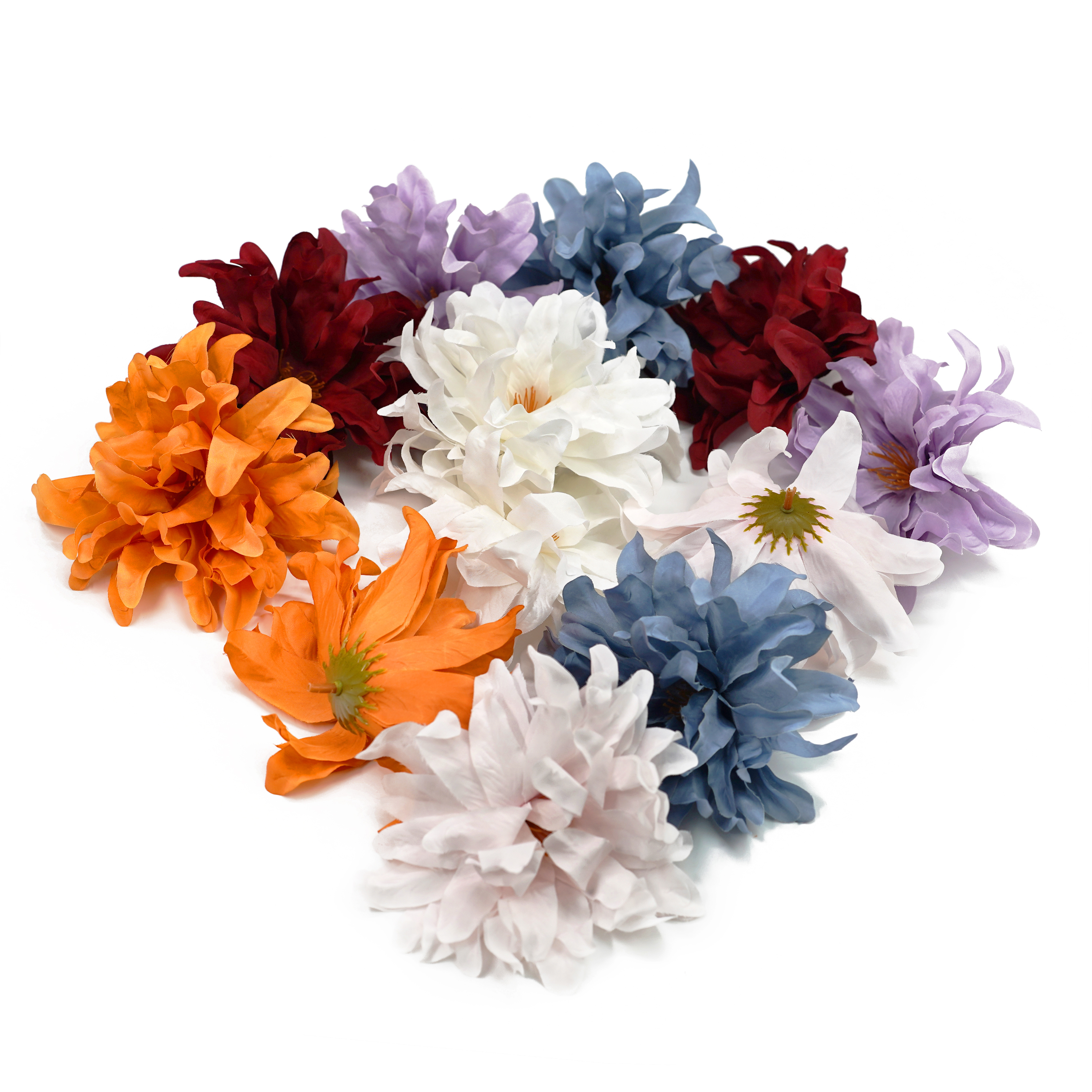 Boquetx Artificial Flowers Assorted 12 Pieces Blooming Dahlia 15cm in Diameter