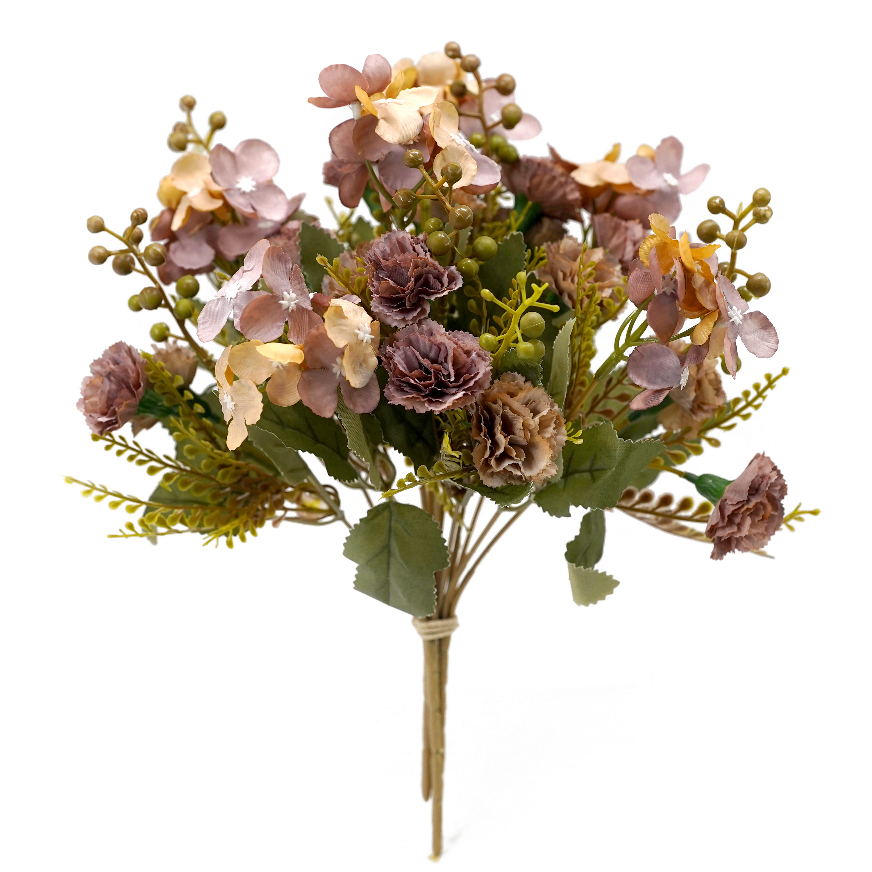 Boquetx Assorted Artificial Flowers Well-matched Dim Peachy Mini Carnation 3 Branches