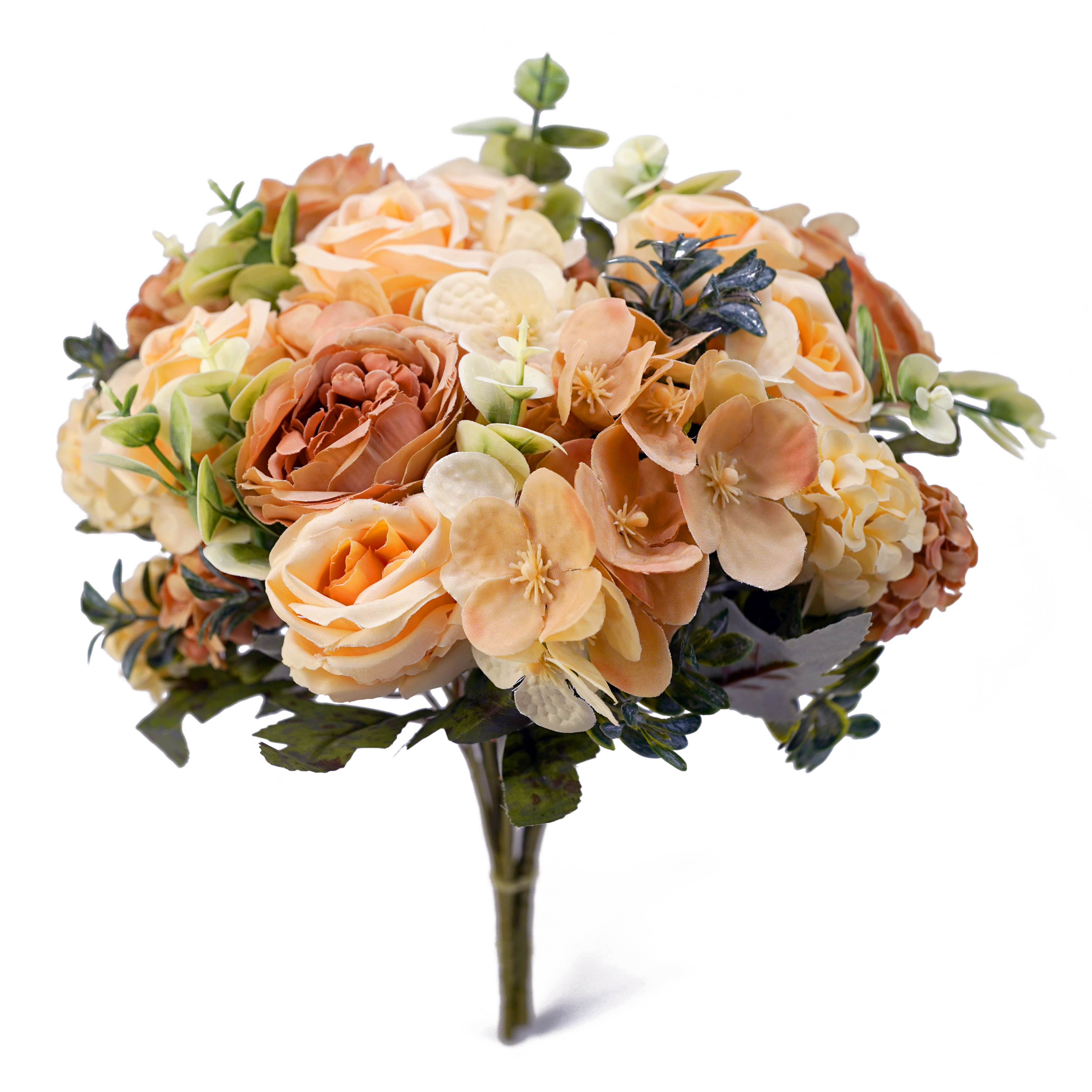Boquetx 3 Branches Artificial Flowers Well-matched Fall Theme Peony Blossom
