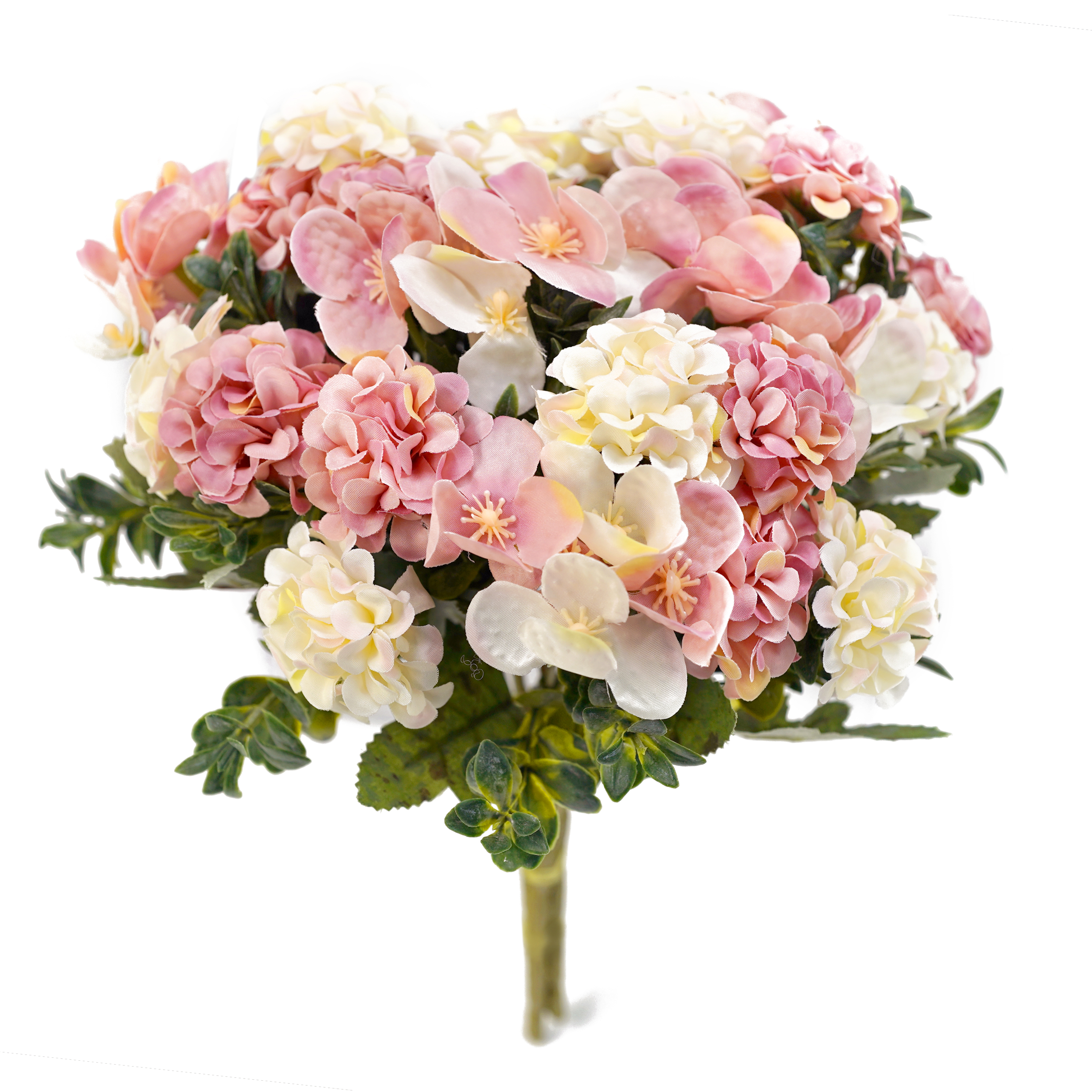 Boquetx Artificial Flowers 3 Branches Assorted French Hydrangea mix Orchid Spring Theme