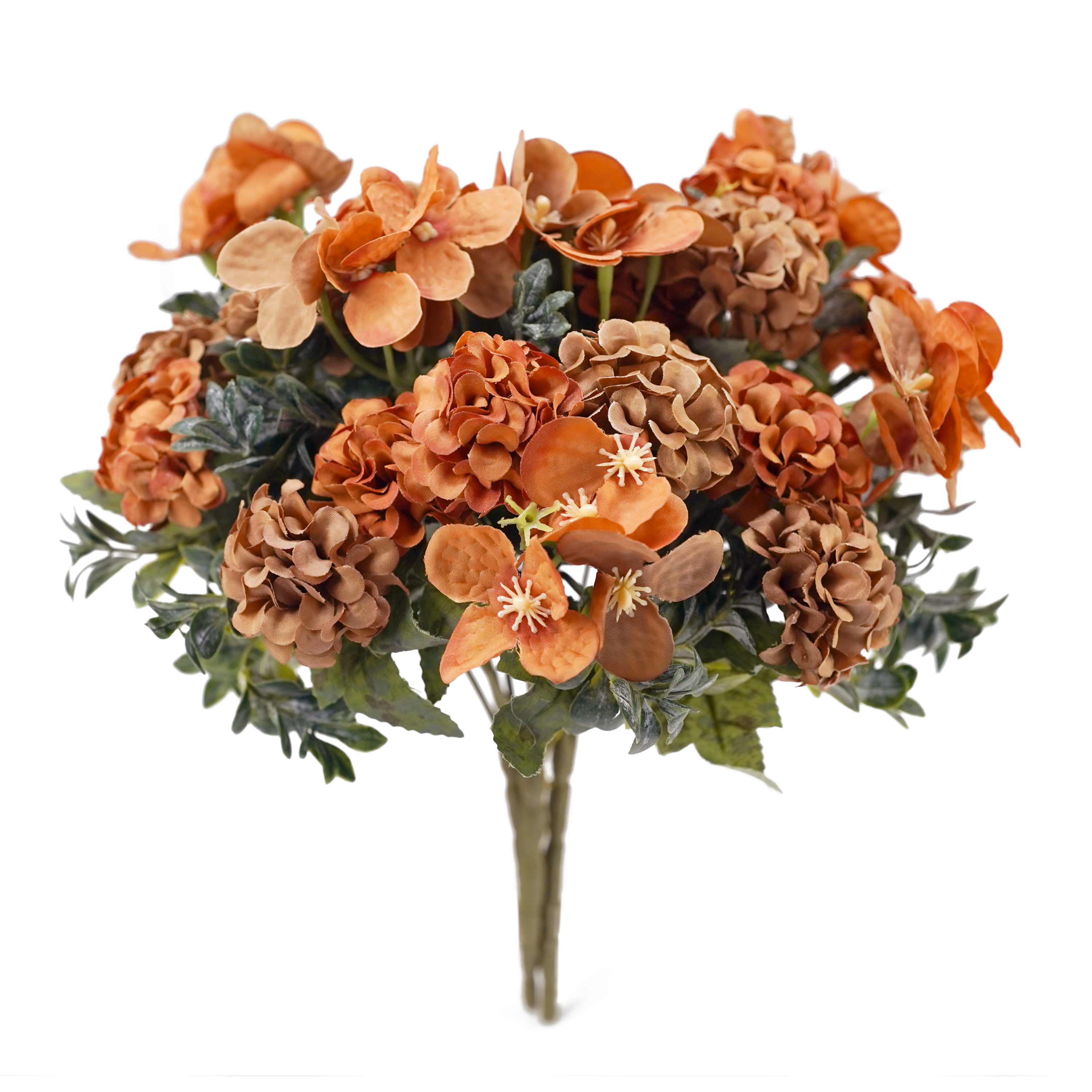 Boquetx Artificial Flowers 3 Branches Assorted French Hydrangea mix Orchid Fall Theme