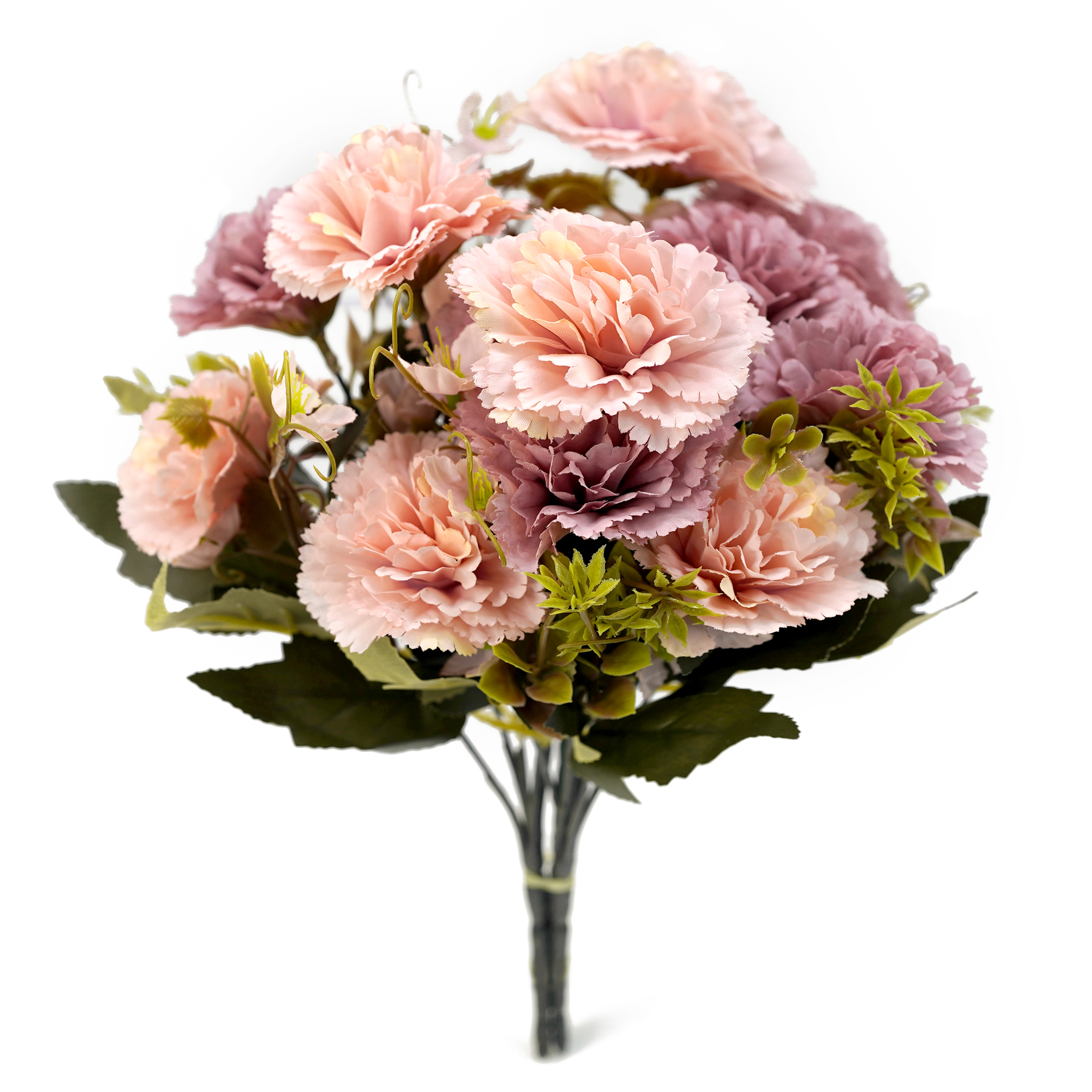 Boquetx Artificial Flowers Assorted Light Pink Carnation 3 Branches