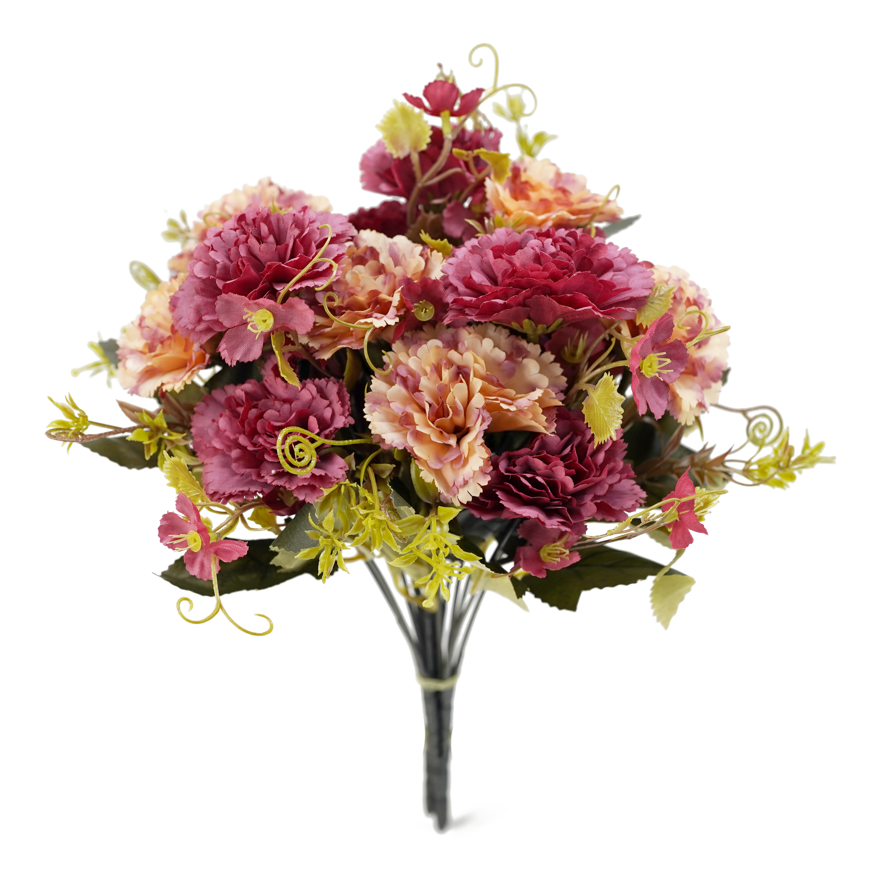Boquetx Artificial Flowers Assorted Red Carnation 3 Branches