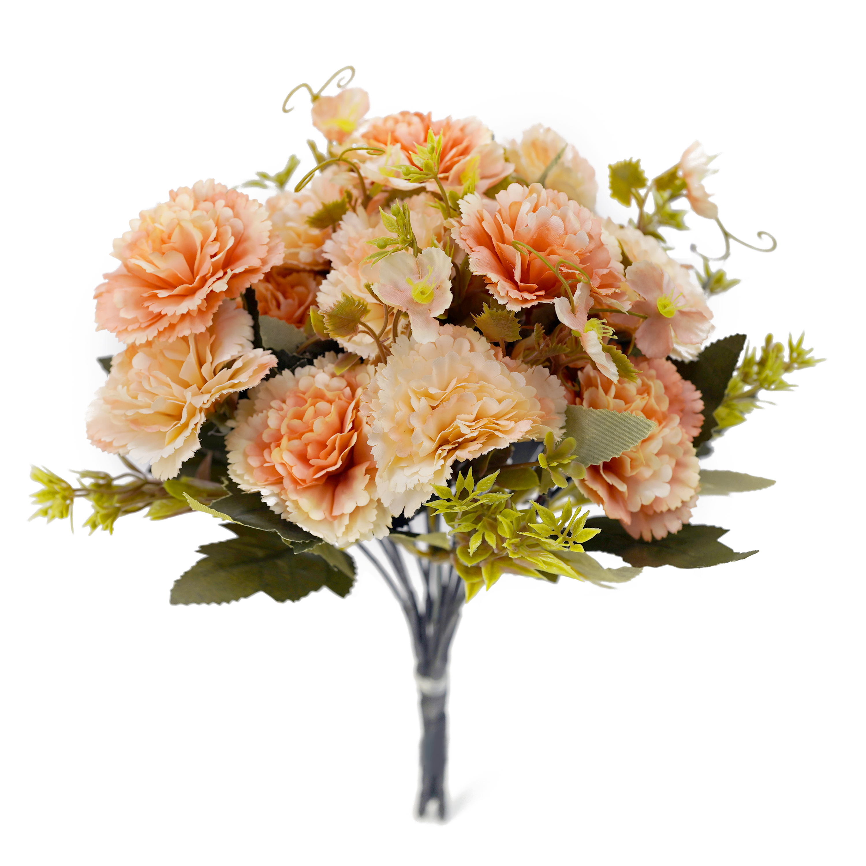 Boquetx Artificial Flowers Assorted Gradient Peach Carnation 3 Branches