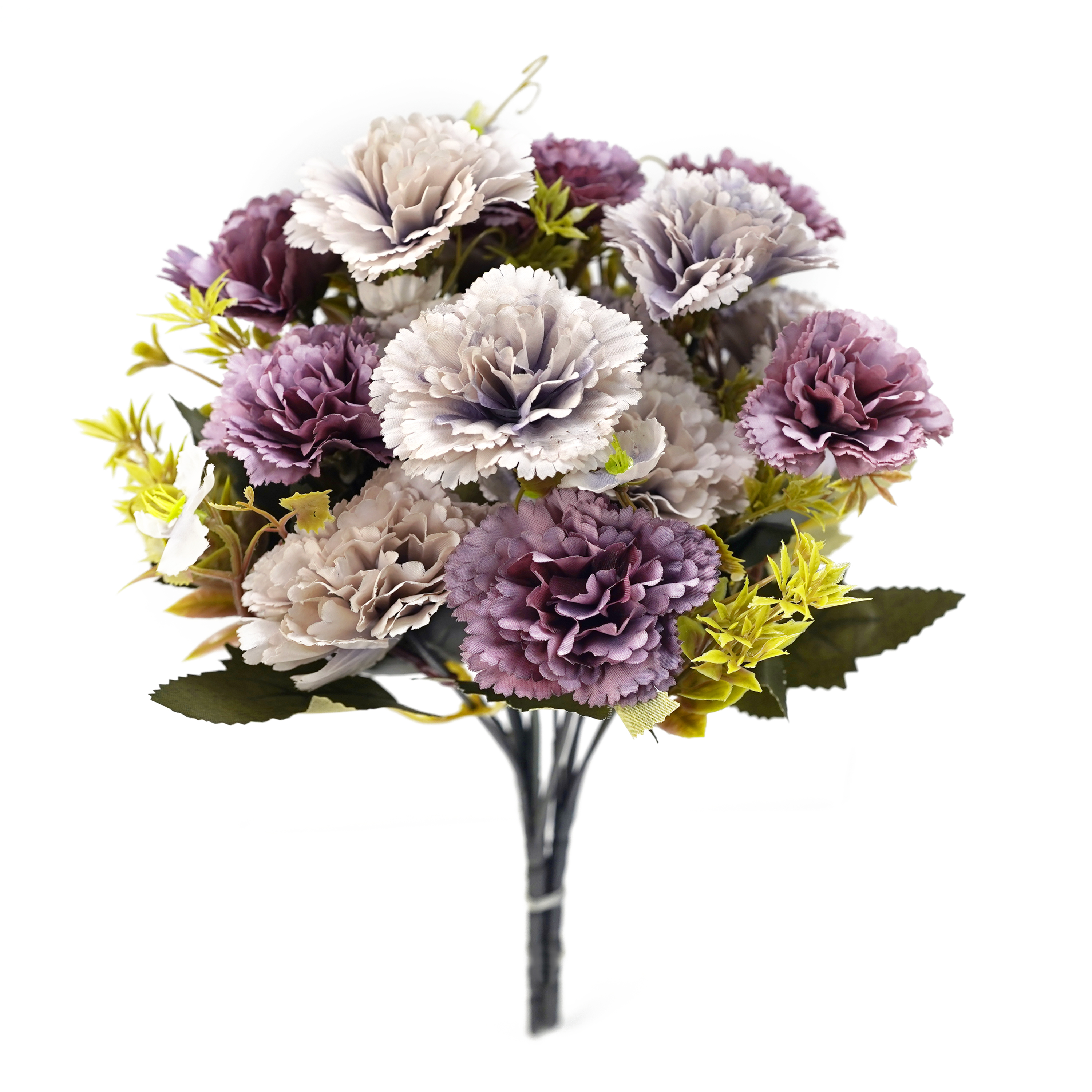 Boquetx Artificial Flowers Assorted Light Purple Carnation 3 Branches