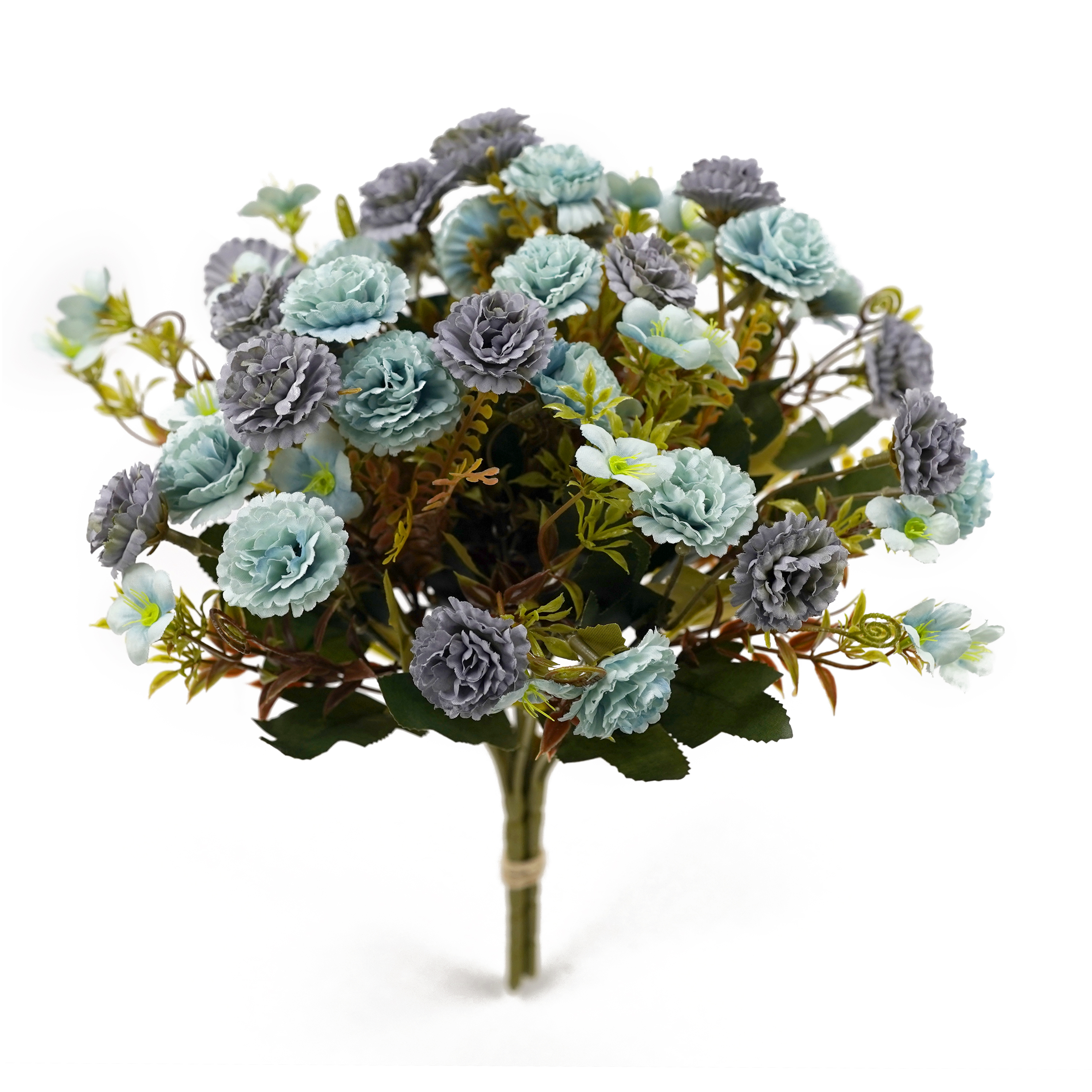 Boquetx Assorted Cyan mix Purple Small Chrysanthemum Artificial Flowers 3 Branches