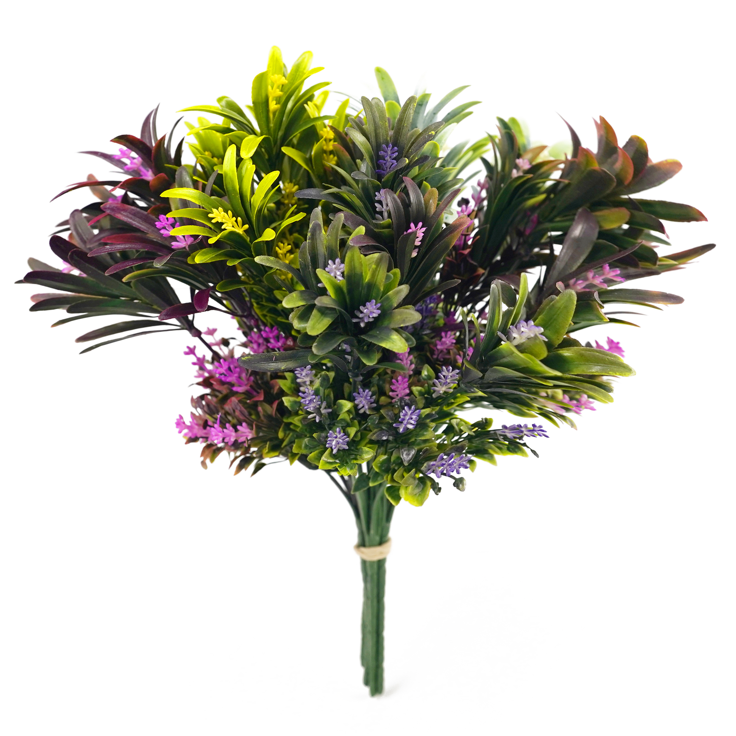 Boquetx 5 Branches Assorted Colors Rosemary Decorative Artificial Plant 34cm Tall