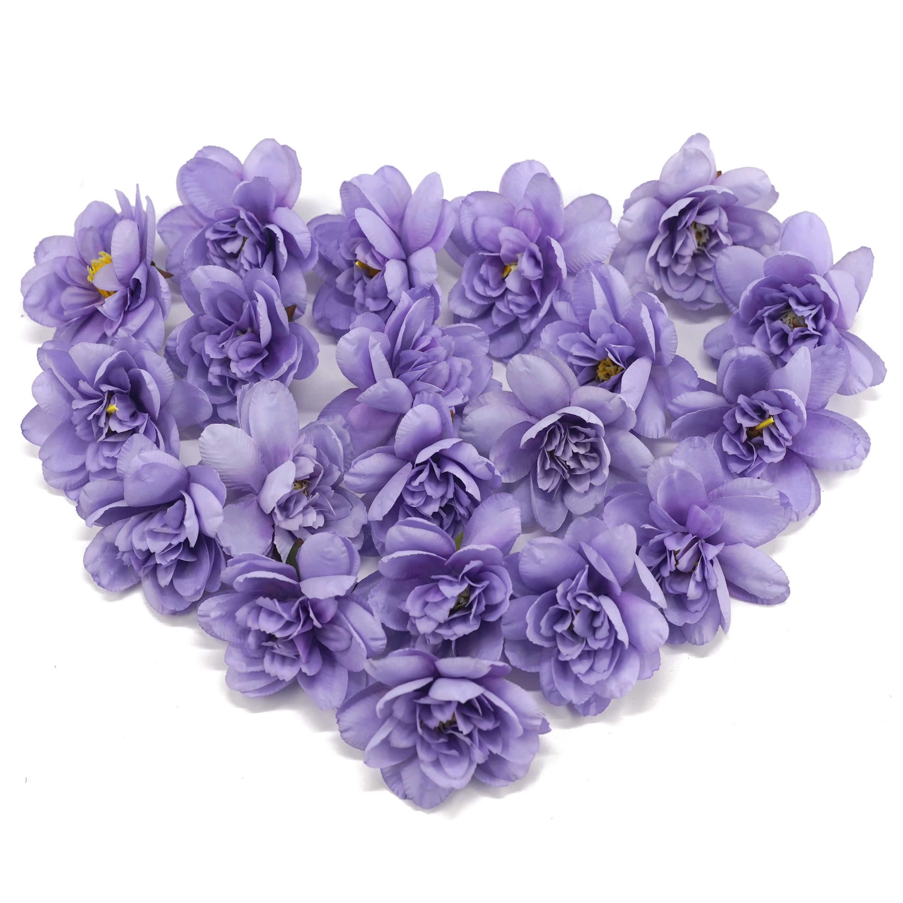 Boquetx Pack of 20 Decorative DIY Purple Artificial Peach Flowers 7cm in Diameter