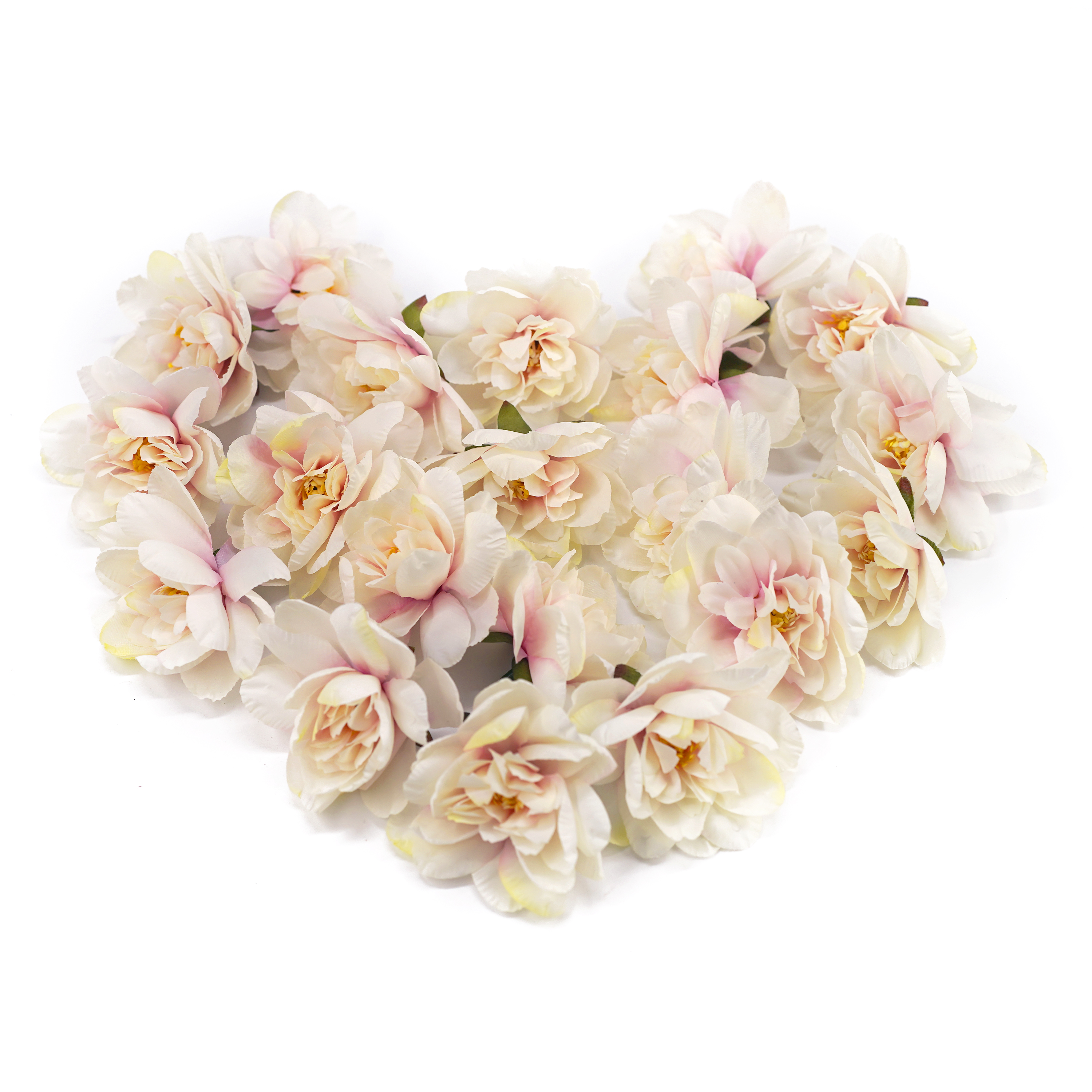 Boquetx Pack of 20 Decorative DIY Light Pink Artificial Peach Flowers 7cm in Diameter