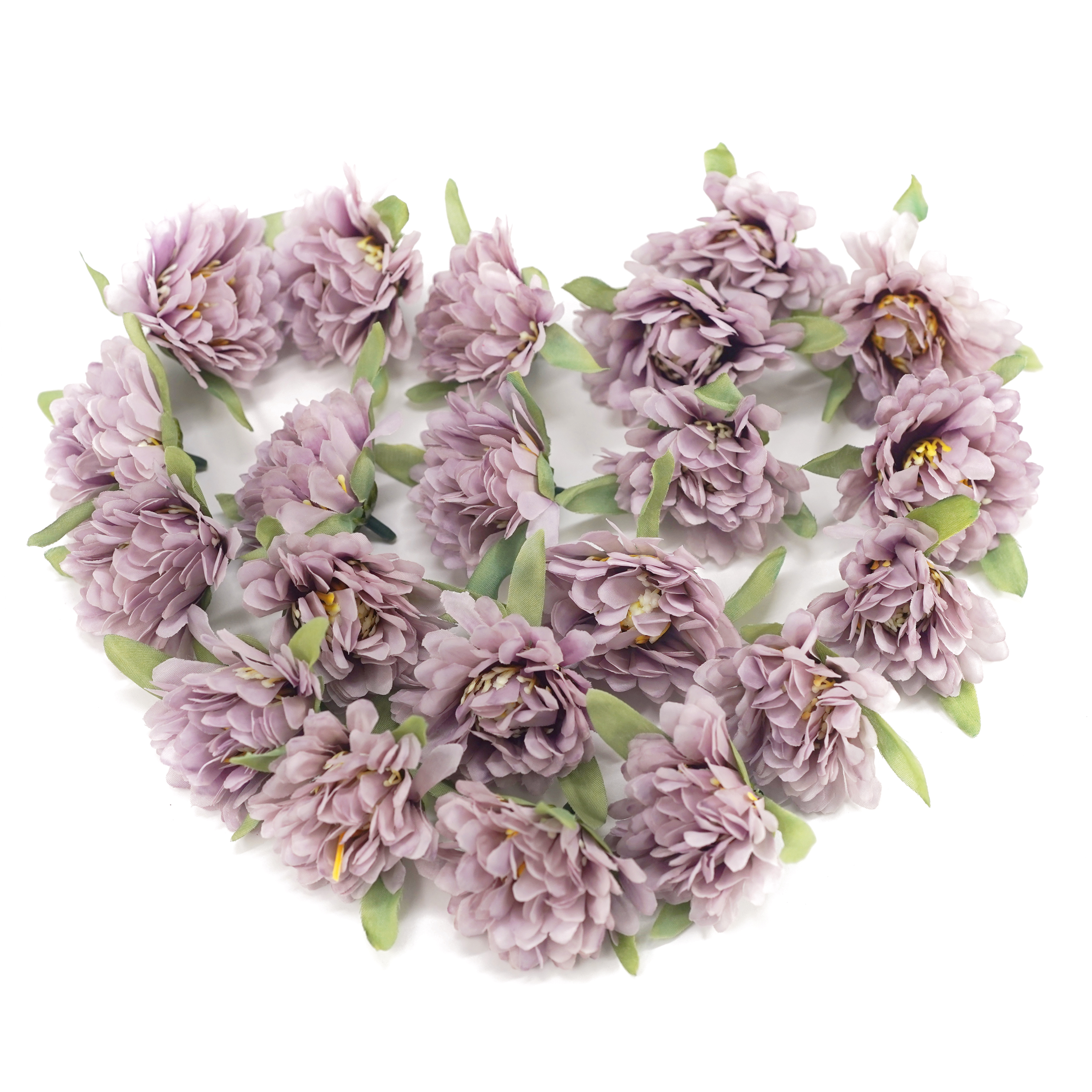 Boquetx Mini Decorative Fade Purple Artificial Peony Flowers 6cm in Diameter Pack of 20