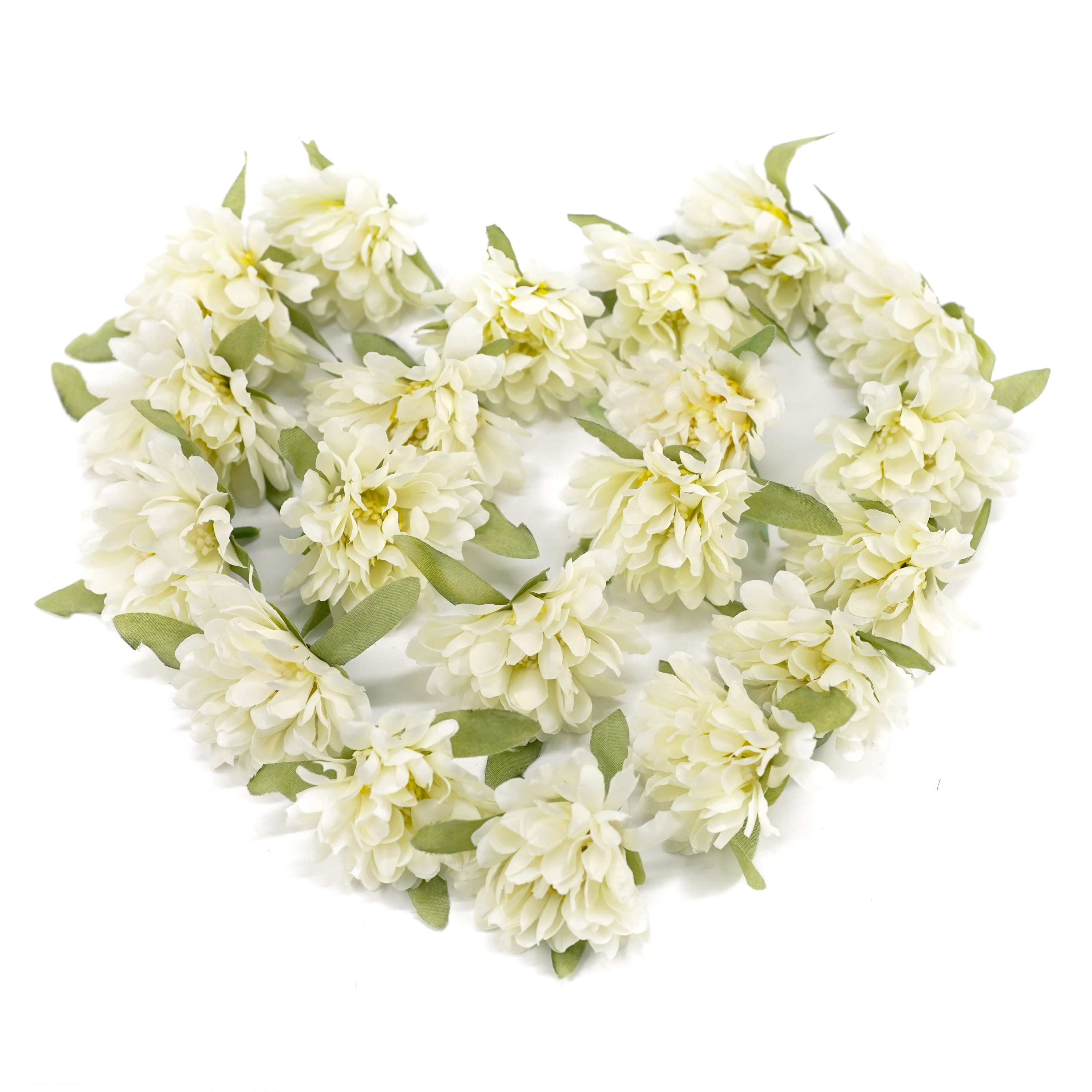 Boquetx Mini Decorative Cream Artificial Peony Flowers 6cm in Diameter Pack of 20