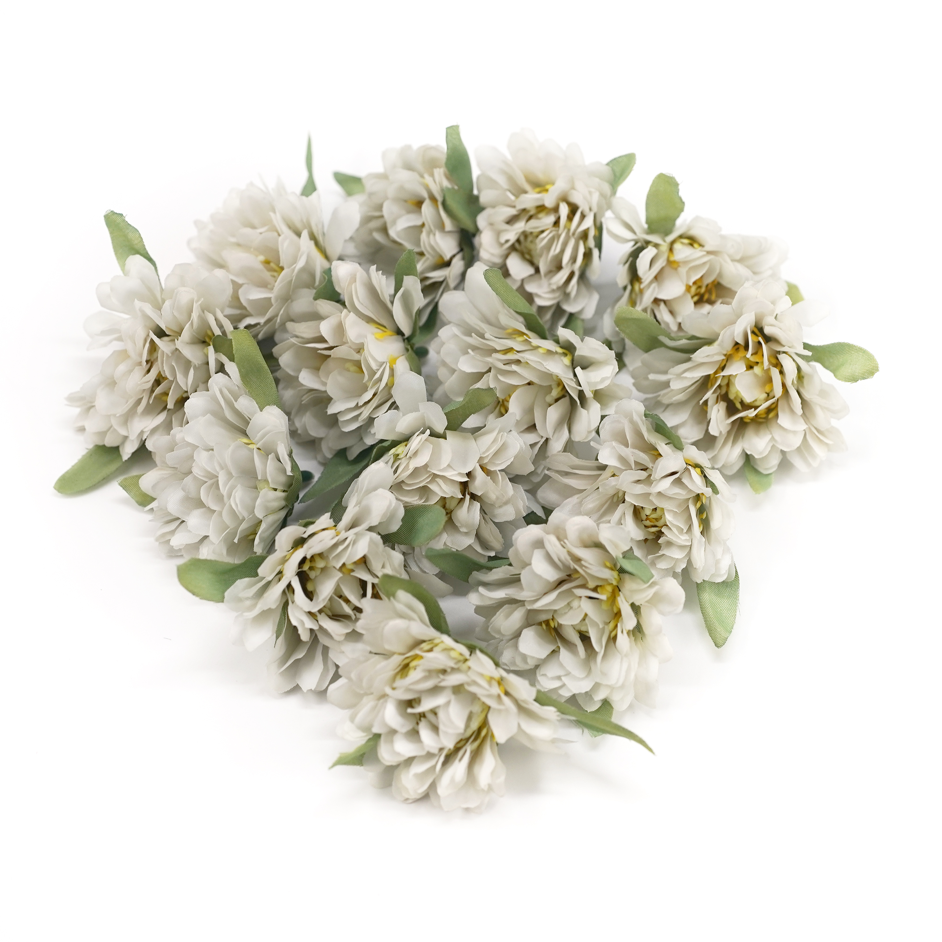 Boquetx Mini Decorative Light Gray Artificial Peony Flowers 6cm in Diameter Pack of 20