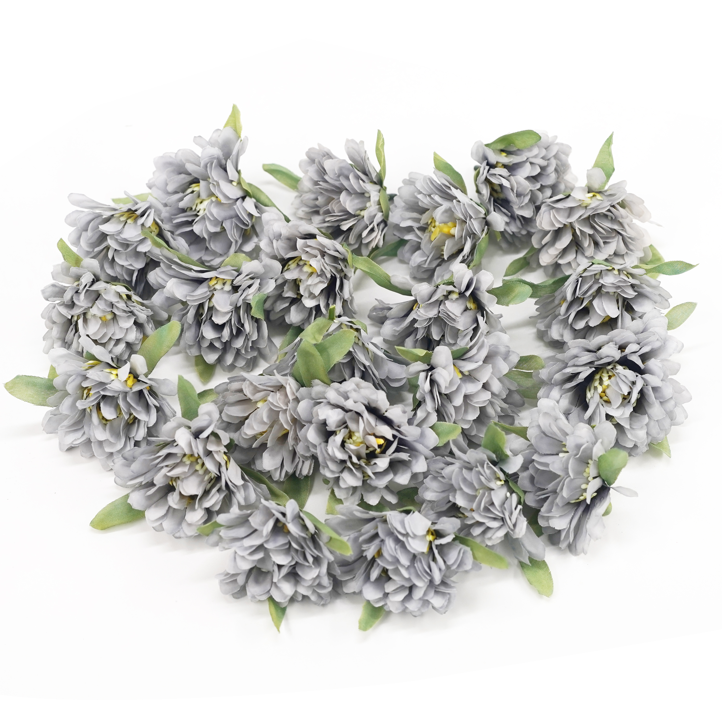 Boquetx Mini Decorative Grayish Artificial Peony Flowers 6cm in Diameter Pack of 20