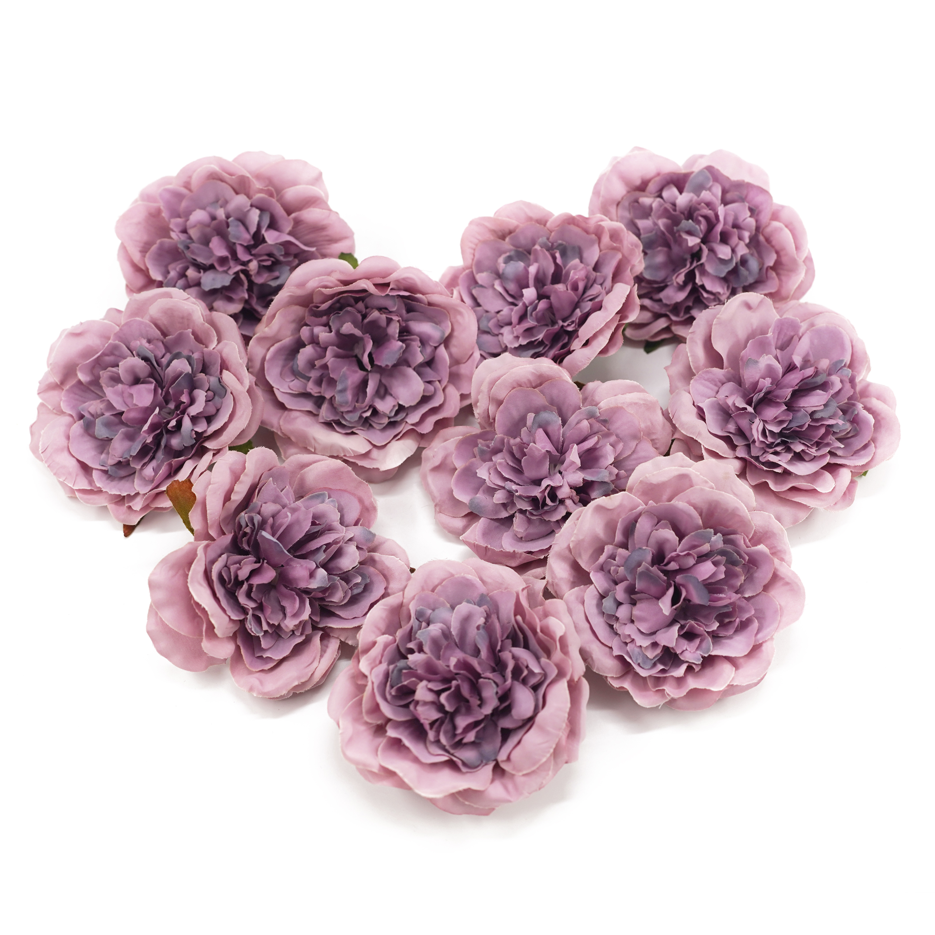 Boquetx 10 Pieces DIY Purple Pink Artificial Peony Flowers 9cm in Diameter