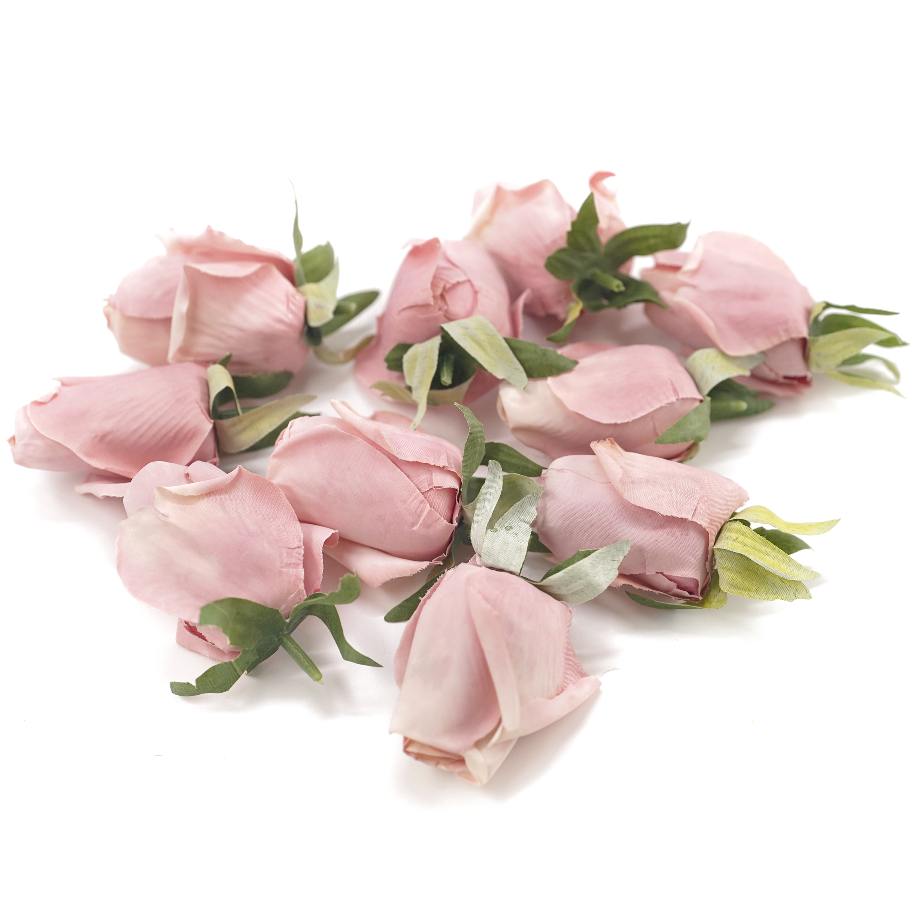 Boquetx Assorted 10 pieces Artificial Flowers Peach Pink Tea Rose Bud 7x5 cm