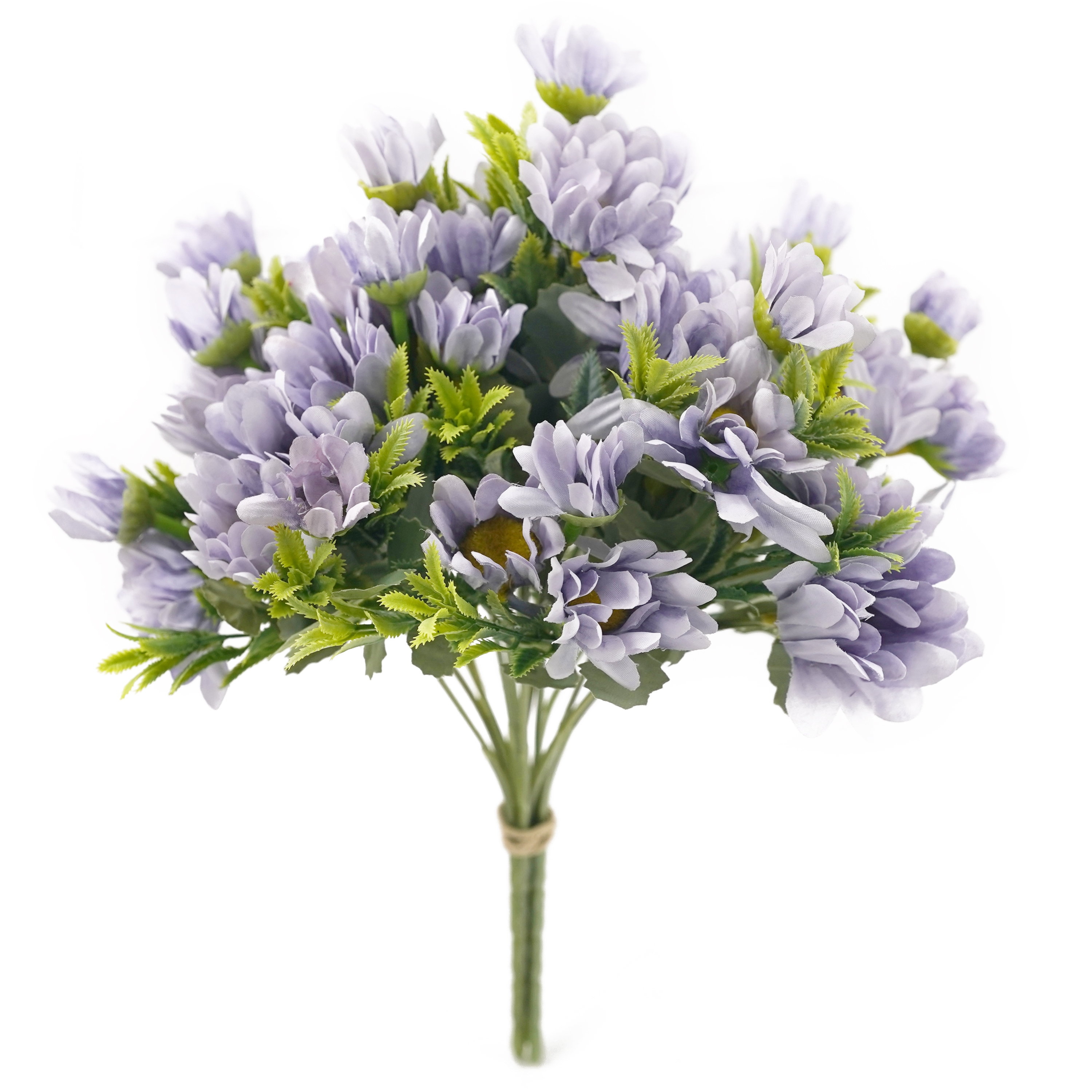 Boquetx Decorative Artificial Flowers 3 Branches Purple Daisy 26cm Tall