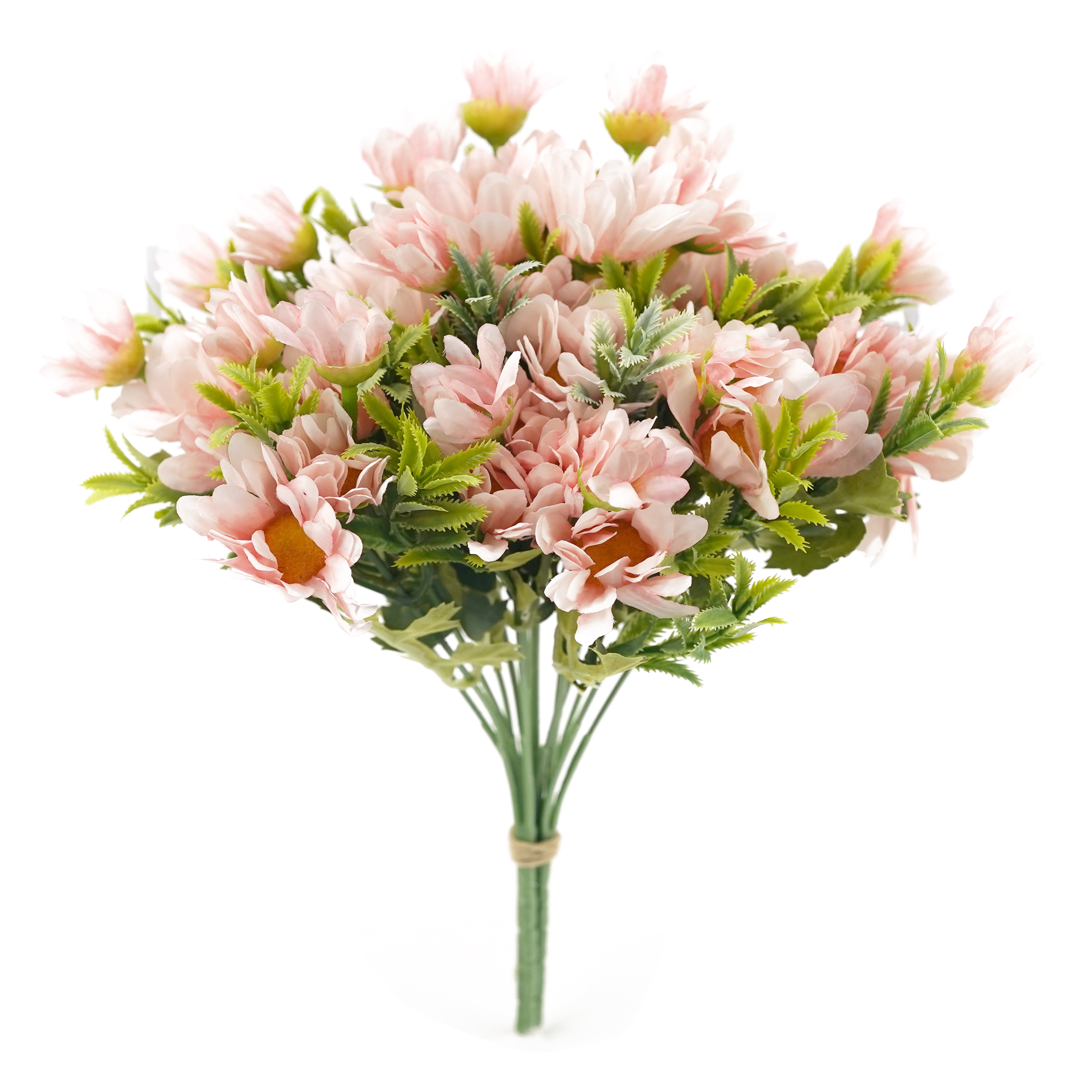 Boquetx Decorative Artificial Flowers 3 Branches Pink Daisy 26cm Tall