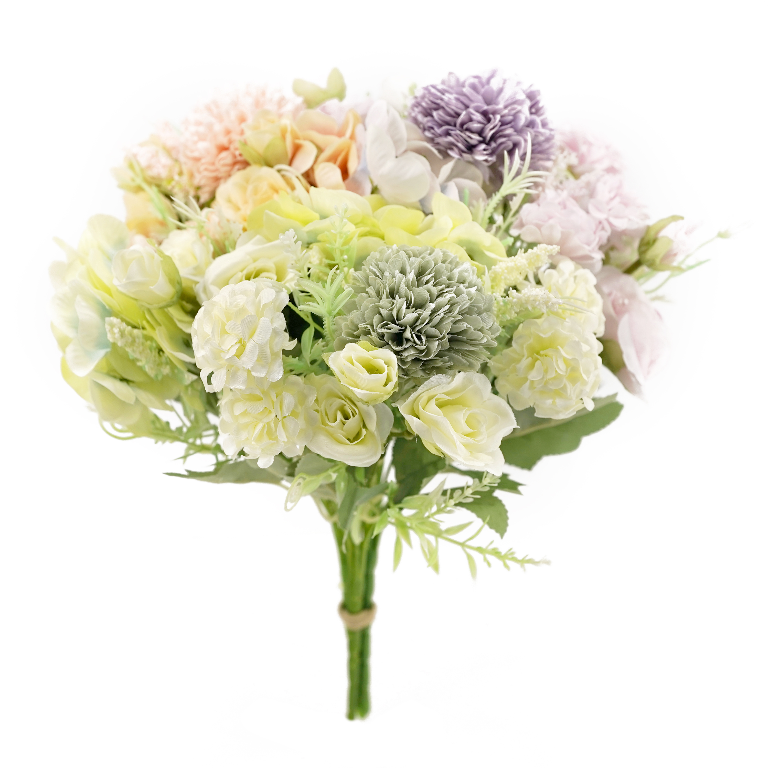 Boquetx 3 Branches Assorted Colors Artificial Flower Arrangement Pom mums mix Camellia 30cm Tall