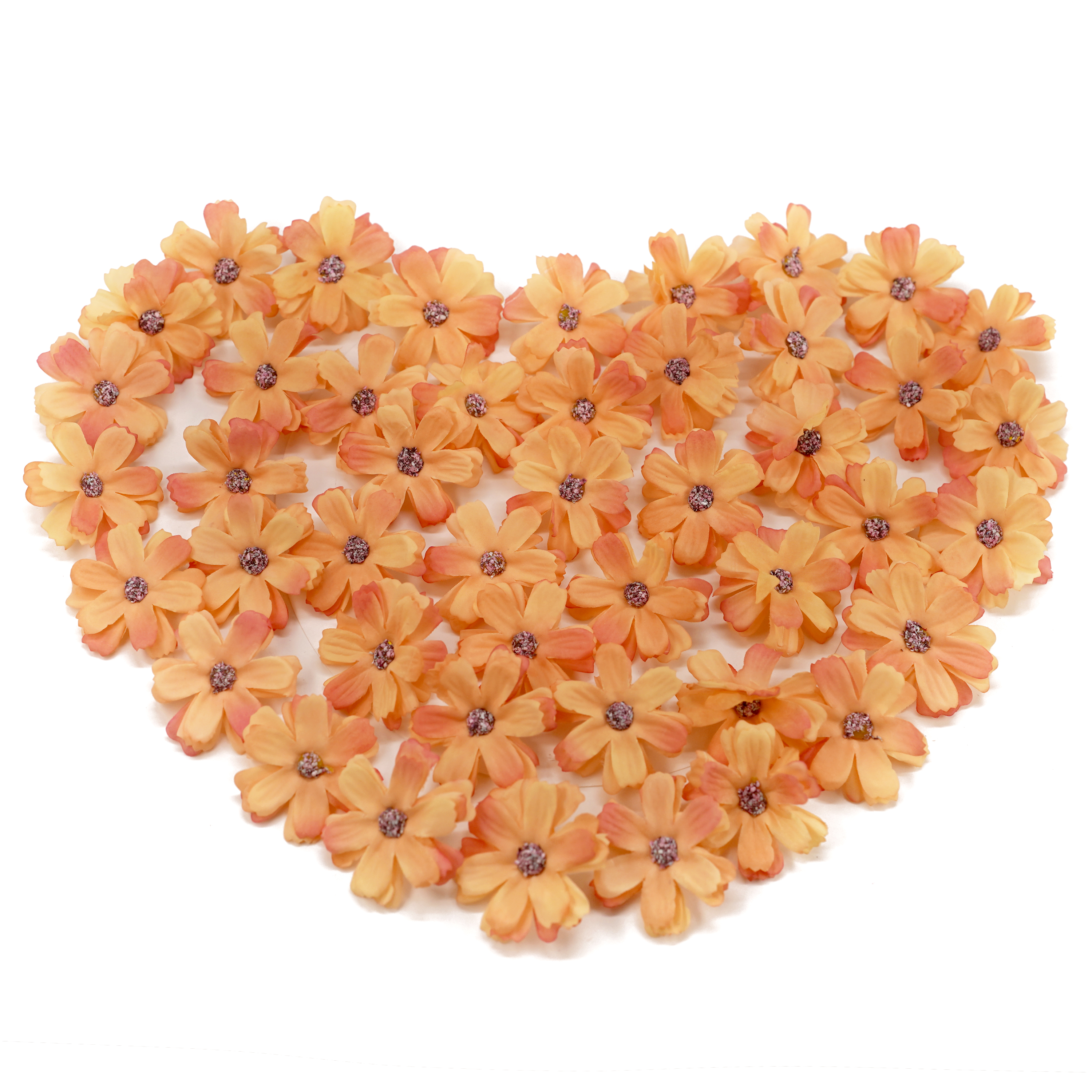 Boquetx Pack of 50 Artificial Orange Windflower DIY Handicraft Materials 5cm in diameter