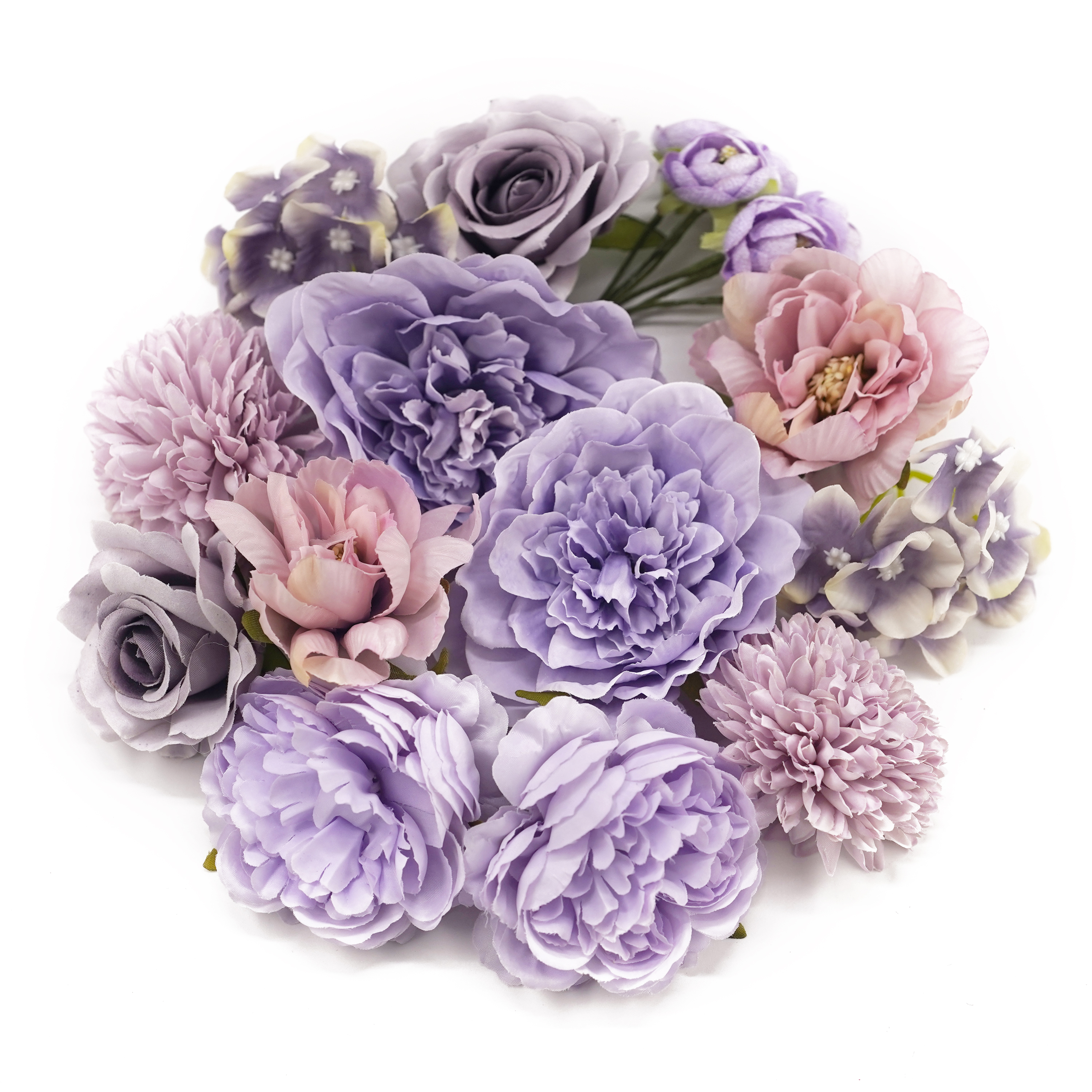 Boquetx Assorted 10 pieces Decorative Purple Artificial Flowers DIY Handicraft Materials