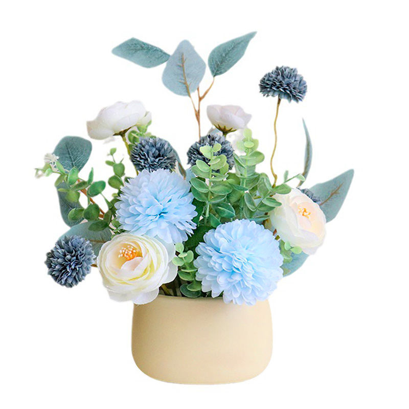 Boquetx Potted Lifelike Assorted Artificial Flower Arrangements