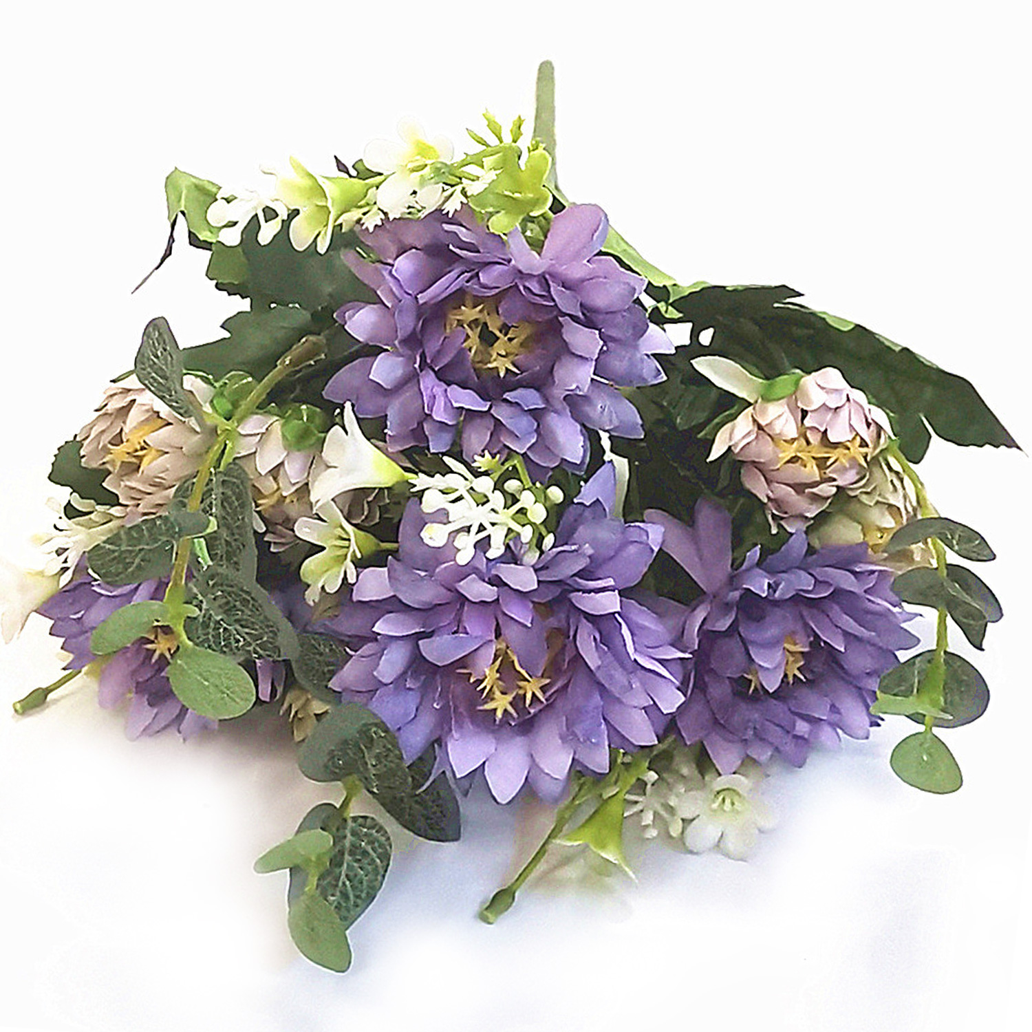 Boquetx 2 Bundles Artificial Flower Arrangements Assorted Violet