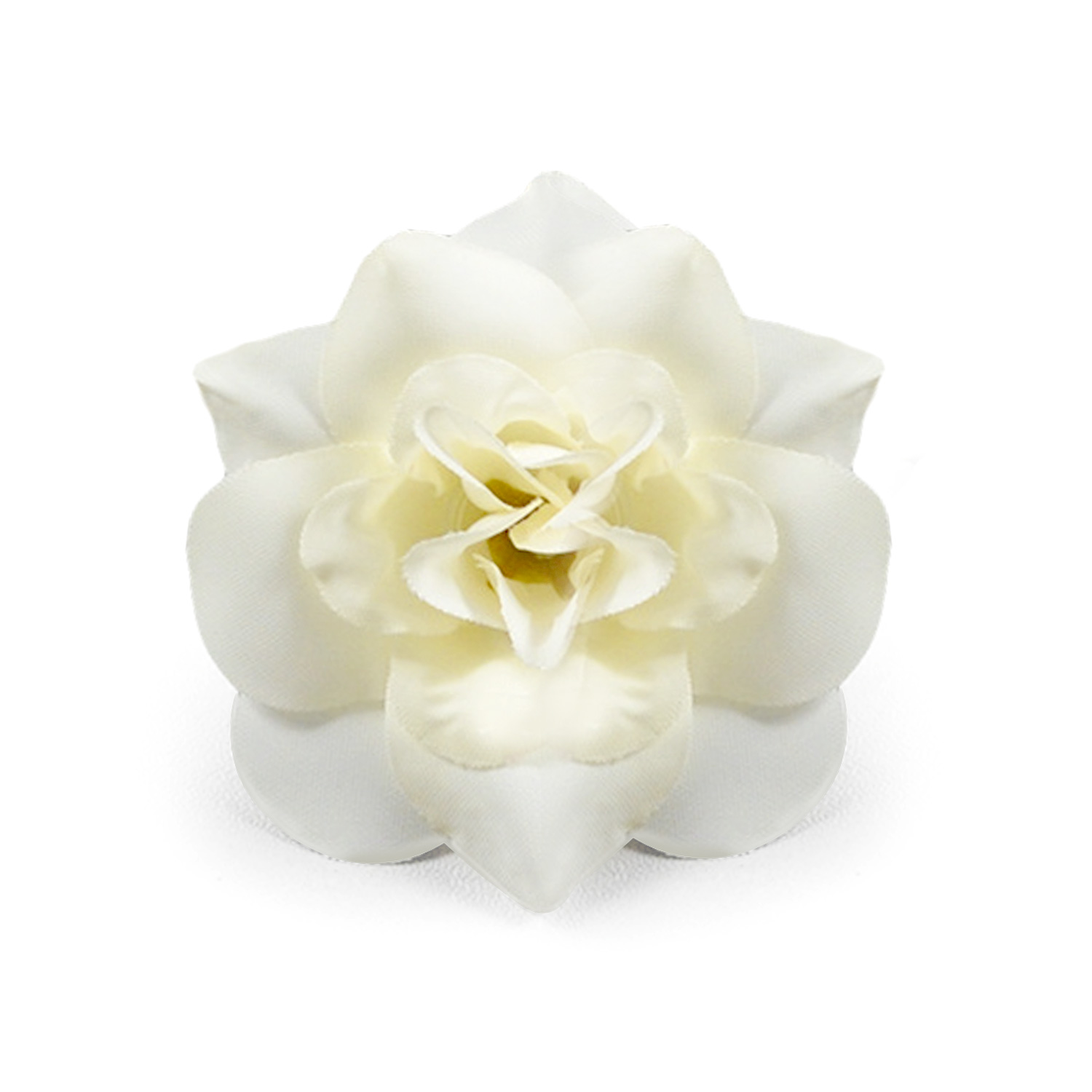Boquetx 20 pcs Cream Hybrid Tea Rose Artificial Flowers 4.5x3 cm