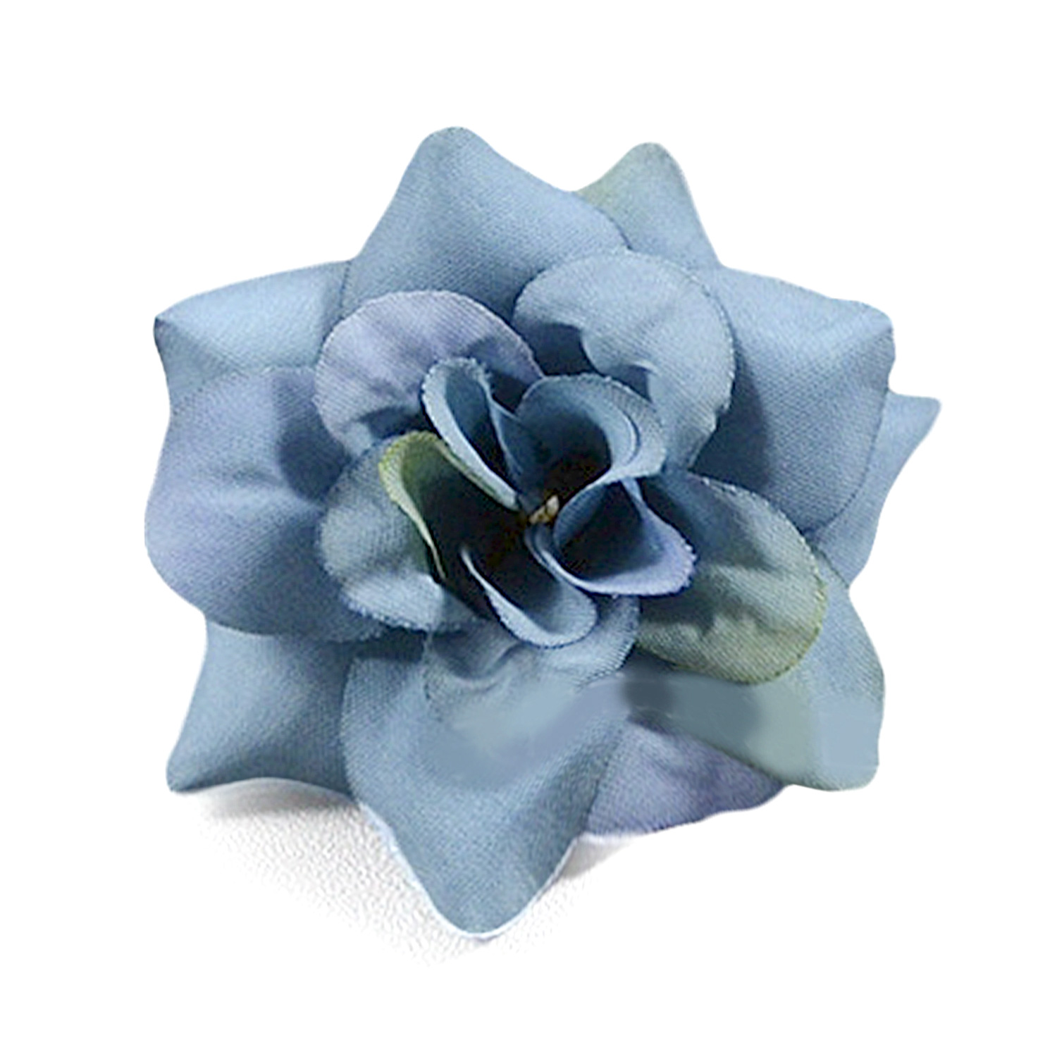 Boquetx 20 pcs Blue Hybrid Tea Rose Artificial Flowers 4.5x3 cm