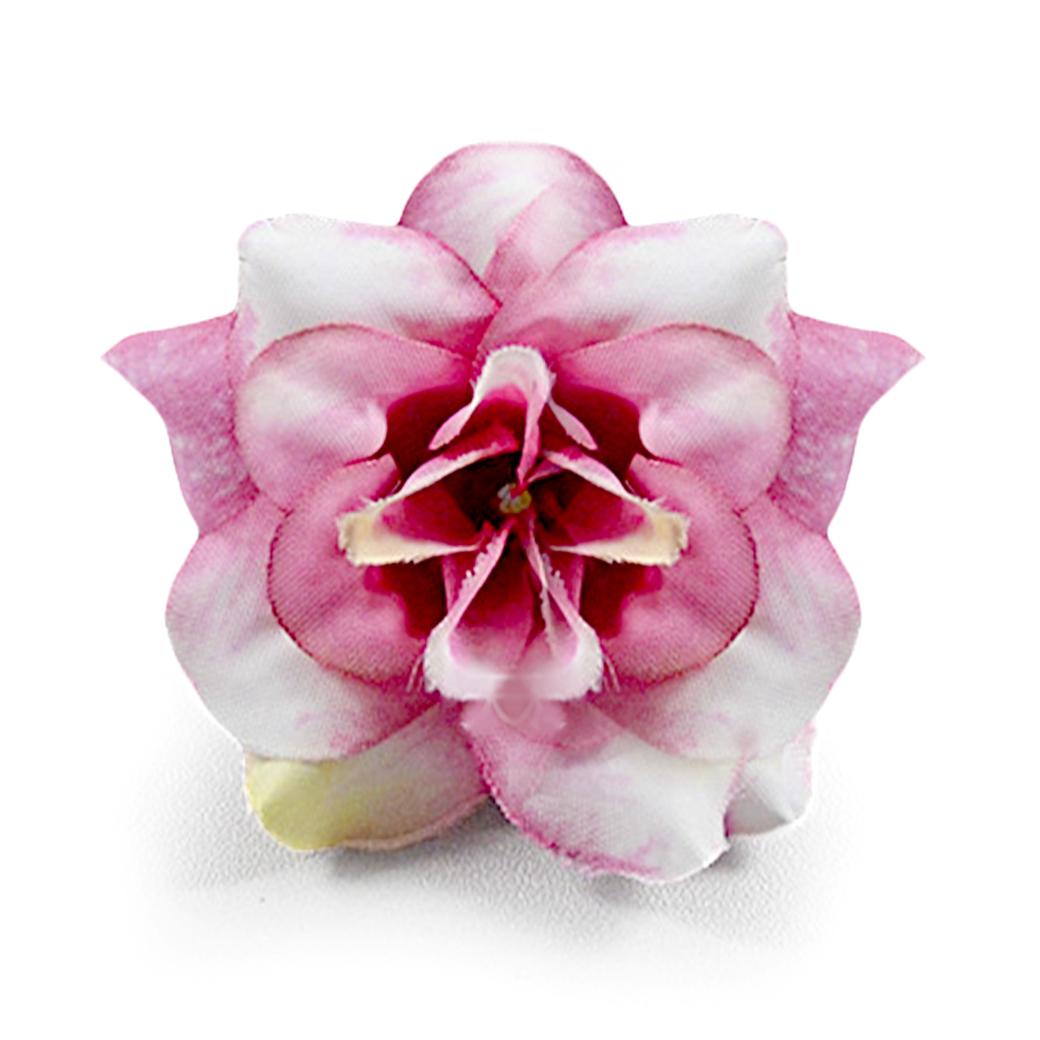 Boquetx 20 pcs Pink Hybrid Tea Rose Artificial Flowers 4.5x3 cm