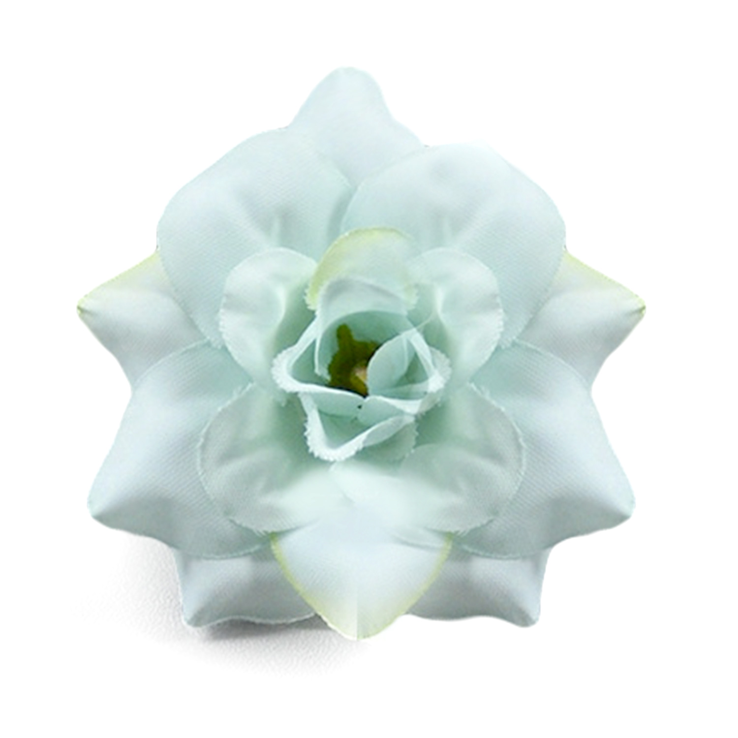 Boquetx 20 pcs Cyan Hybrid Tea Rose Artificial Flowers 4.5x3 cm